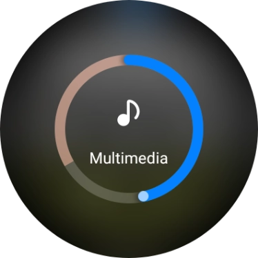 Desliza el dedo por el círculo para seleccionar el volumen deseado.