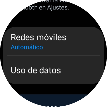 Pulsa Redes móviles.