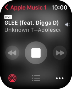Pulsar la flecha hacia la izquierda para regresar a la vista de emisoras.