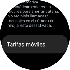 Pulsa Tarifas móviles.