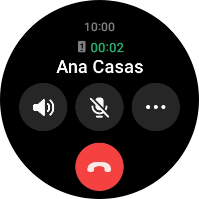 Pulsa el icono de finalizar llamada.