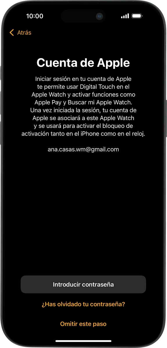 En el teléfono: Pulsa Introducir contraseña.