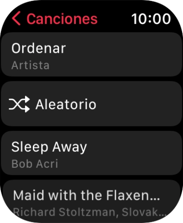 Desplazarse a la categoría o a la lista de reproducción deseada y pulsar un archivo de música.