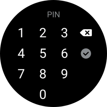 Introduce un código PIN y sigue las indicaciones de la pantalla para crear un código PIN como código de seguridad.