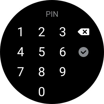 Introduce un código PIN y sigue las indicaciones de la pantalla para crear un código PIN como código de seguridad.