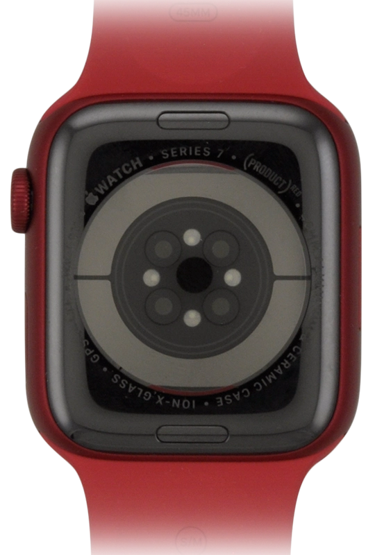 Colocar la parte posterior del Apple Watch sobre el cargador magnético hasta que encaje en los contactos dorados.