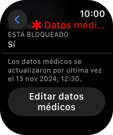 Pulsa Editar datos médicos.