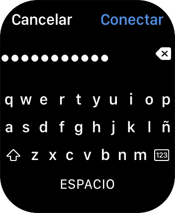 Introduce la contraseña de la red wifi y pulsa Conectar.