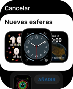 Gira la Digital Crown para ver las esferas que deseas añadir.