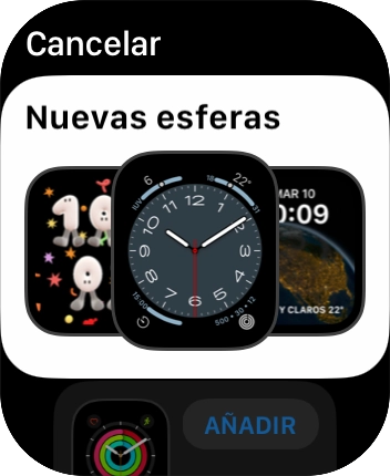 Gira la Digital Crown para ver las esferas que deseas añadir.