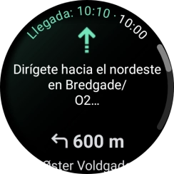 Sigue las indicaciones de la pantalla para llegar al destino seleccionado.
