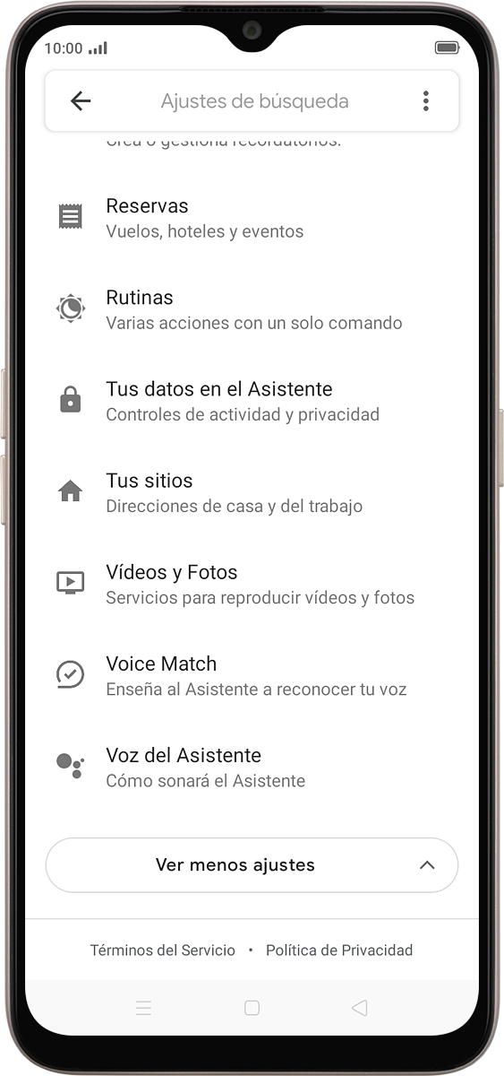 En el teléfono: Pulsa Voz del Asistente.