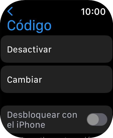Pulsar Desactivar e introducir el código de seguridad actual.