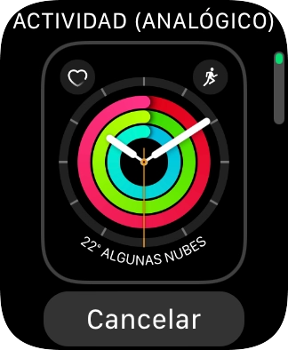 Gira la Digital Crown para ver las esferas que deseas añadir.