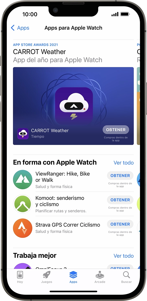 En el móvil: Ir a la app deseada.