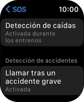 Pulsa Llamar tras un accidente grave.