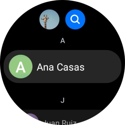 Pulsa el contacto deseado.