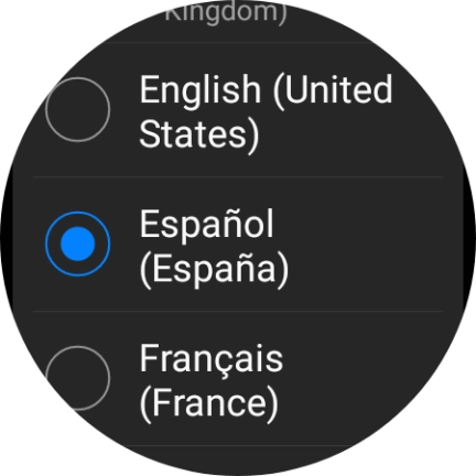Pulsa el idioma deseado.