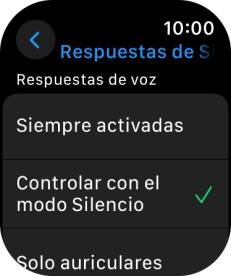 Pulsa el ajuste deseado.