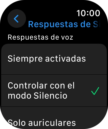 Pulsa el ajuste deseado.