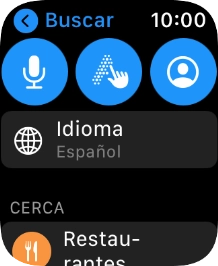 Pulsa el icono de micrófono para activar la función de entrada vocal.