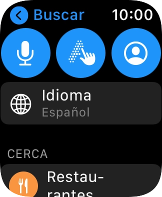 Pulsa el icono de micrófono para activar la función de entrada vocal.