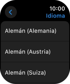 Pulsa el idioma deseado.