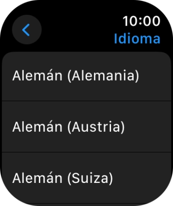 Pulsa el idioma deseado.