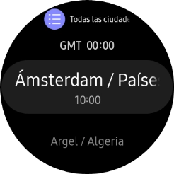 Pulsa la zona horaria deseada.