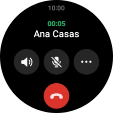 Pulsa el icono de finalizar llamada.