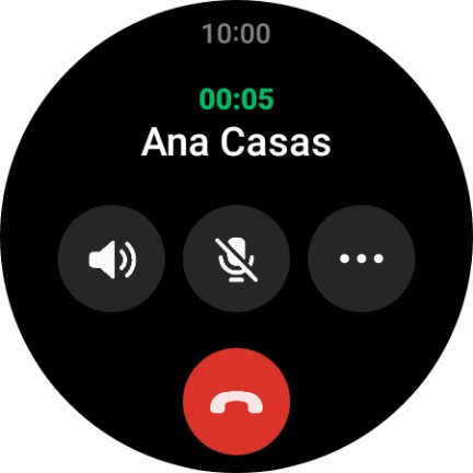 Pulsa el icono de finalizar llamada.