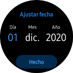 Gira el bisel hacia la derecha o la izquierda para ajustar la fecha.