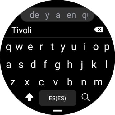 Introduce el destino deseado y pulsa el icono de búsqueda.