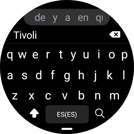 Introduce el destino deseado y pulsa el icono de búsqueda.
