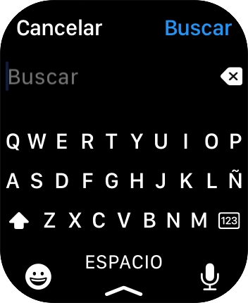Pulsa el icono de micrófono para activar la función de entrada vocal.