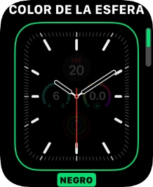 Gira la Digital Crown para cambiar entre los distintos diseños de esfera.