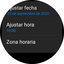 Pulsa Ajustar hora.