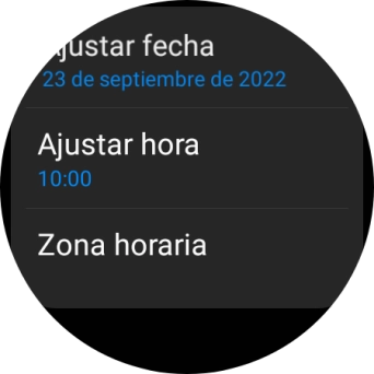 Pulsa Ajustar hora.