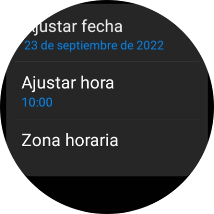 Pulsa Ajustar hora.