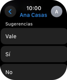 Pulsa la respuesta rápida deseada.