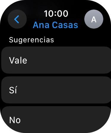 Pulsa la respuesta rápida deseada.
