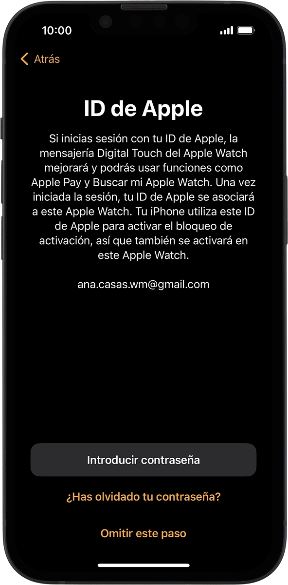 En el teléfono: Pulsa Introducir contraseña.