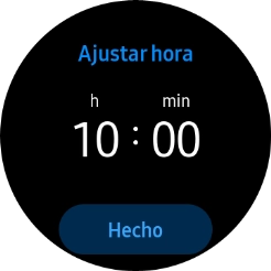 Gira el bisel hacia la derecha o la izquierda para poner el reloj en hora.