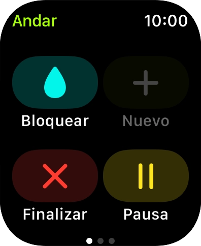 Pulsar Finalizar para terminar la actividad de entrenamiento.
