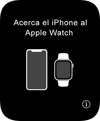 Coloca el Apple Watch junto al teléfono.