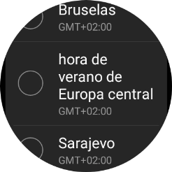 Pulsa la zona horaria deseada.