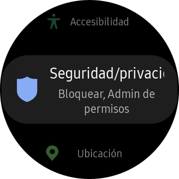 Pulsa Seguridad/privacidad.
