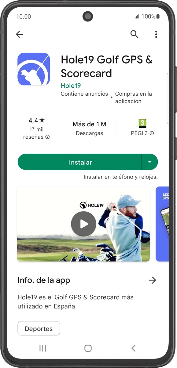 En el teléfono: Pulsa Instalar y sigue las indicaciones de la pantalla para instalar la app.
