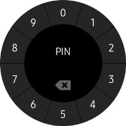 Introduce un código PIN y sigue las indicaciones de la pantalla para crear un código PIN como código de seguridad.