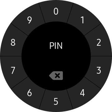 Introduce un código PIN y sigue las indicaciones de la pantalla para crear un código PIN como código de seguridad.